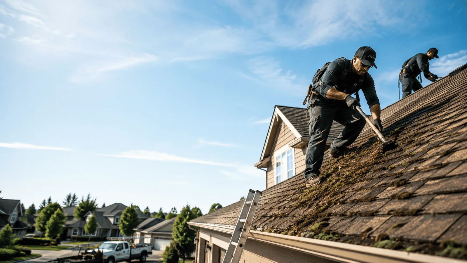 Roof Moss Removal in Wales, WI near me